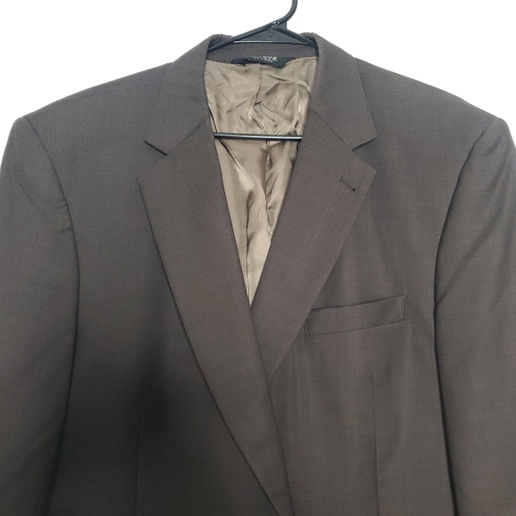 Jos A Bank Blazer Mens 44R Brown 2 Button Sports Coat Suit Jacket Modern Career - Picture 2 of 13
